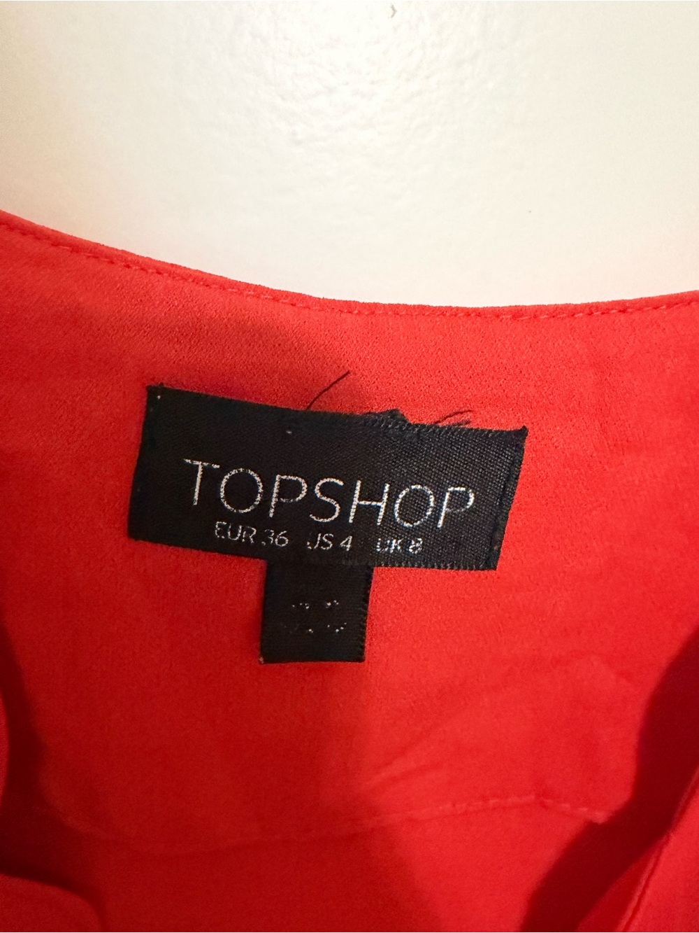 Topshop Red Scallop-Edge Camisole - Picture 2 of 4